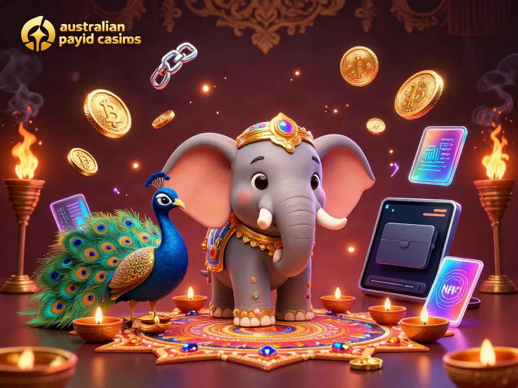Play at australian payid casinos with fast deposits and secure transactions, featuring a colorful 3D illustration.